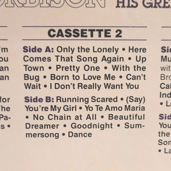 *Rare* Roy Orbison: His Greatest Hits 3 Cassettes Tape Reader's Digest - Picture 7 of 8